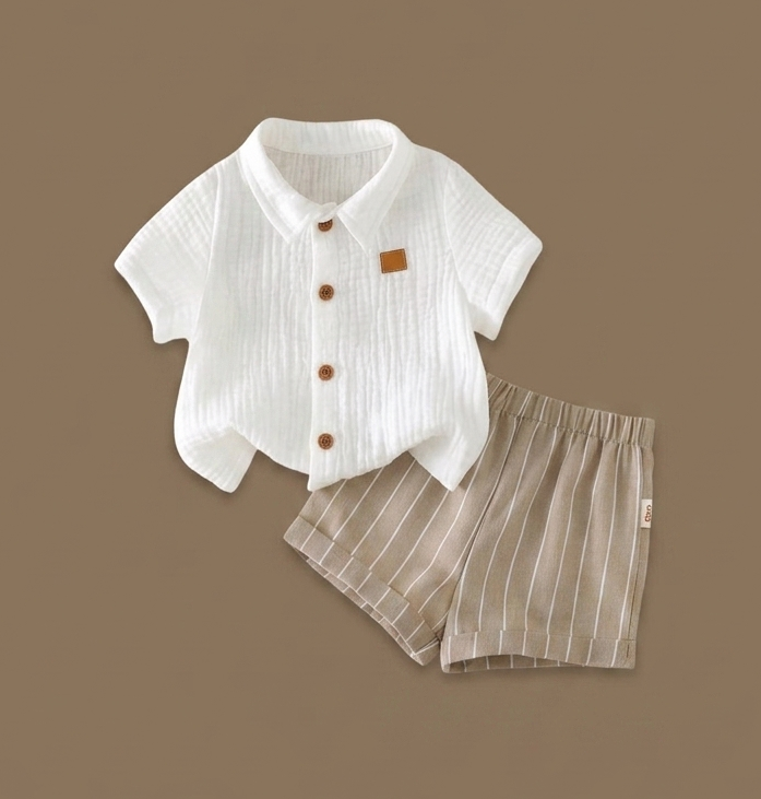 Classic Striped Shorts Set