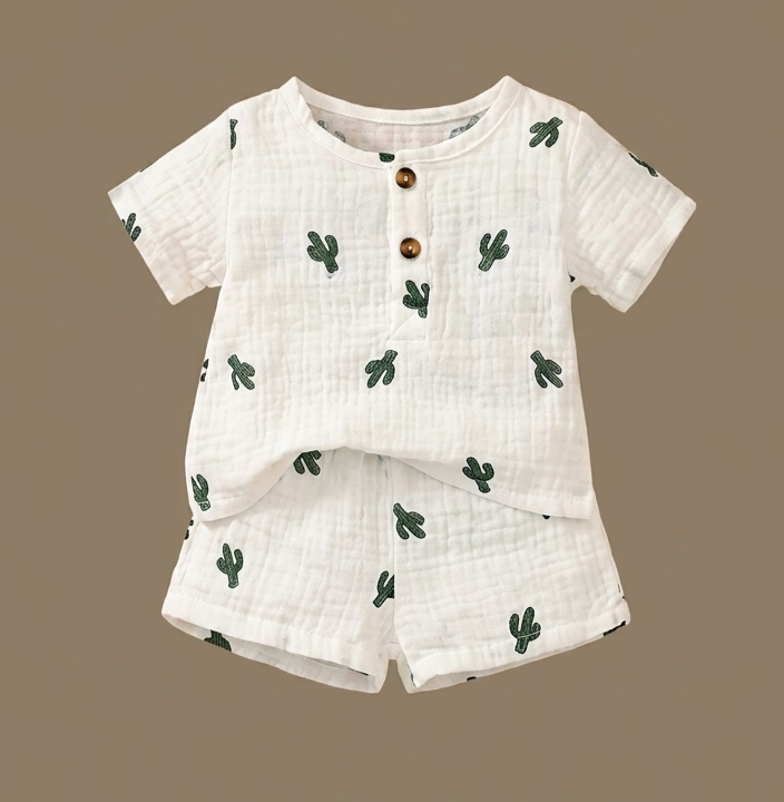 Cactus Printed Muslin Set