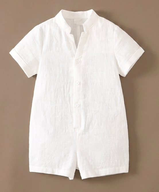 The white linen romper