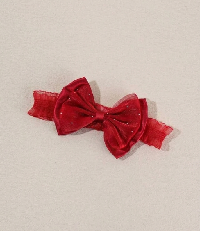 Girls headband - red