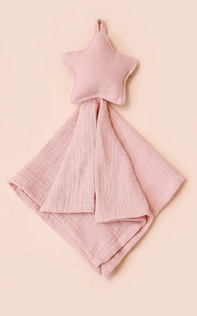 Baby Teething Discomfort Soothe Towel - Baby Pink