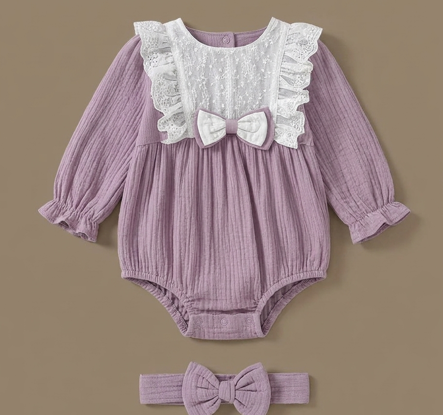 The Lilac Bow & Ruffle Set