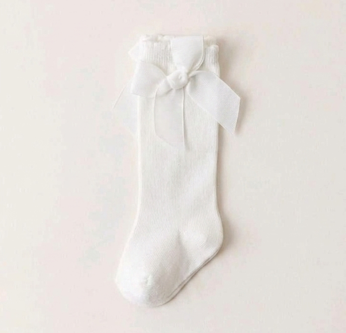 The White Bow Socks