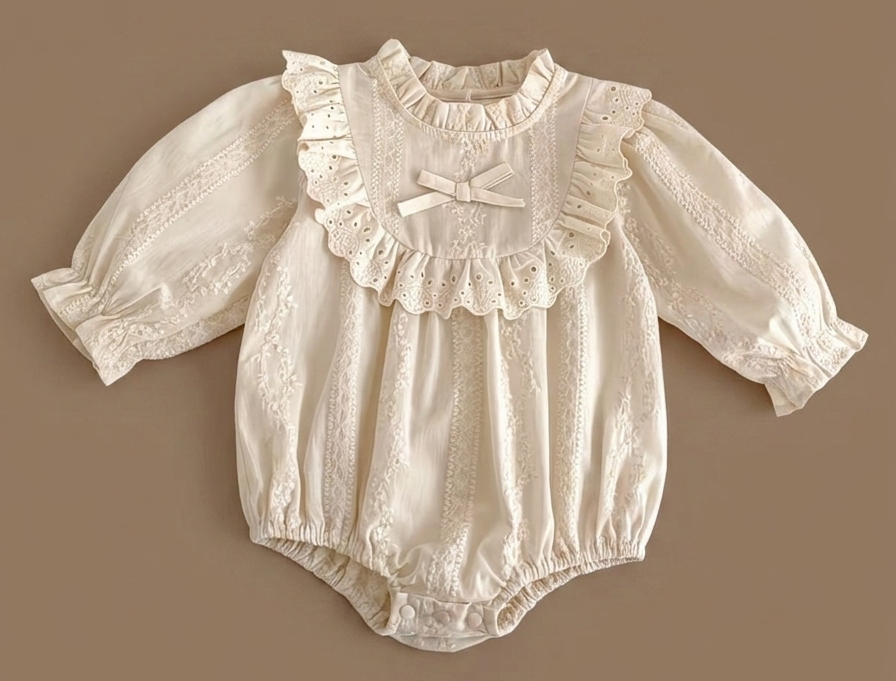 Vintage Lace Heirloom Romper
