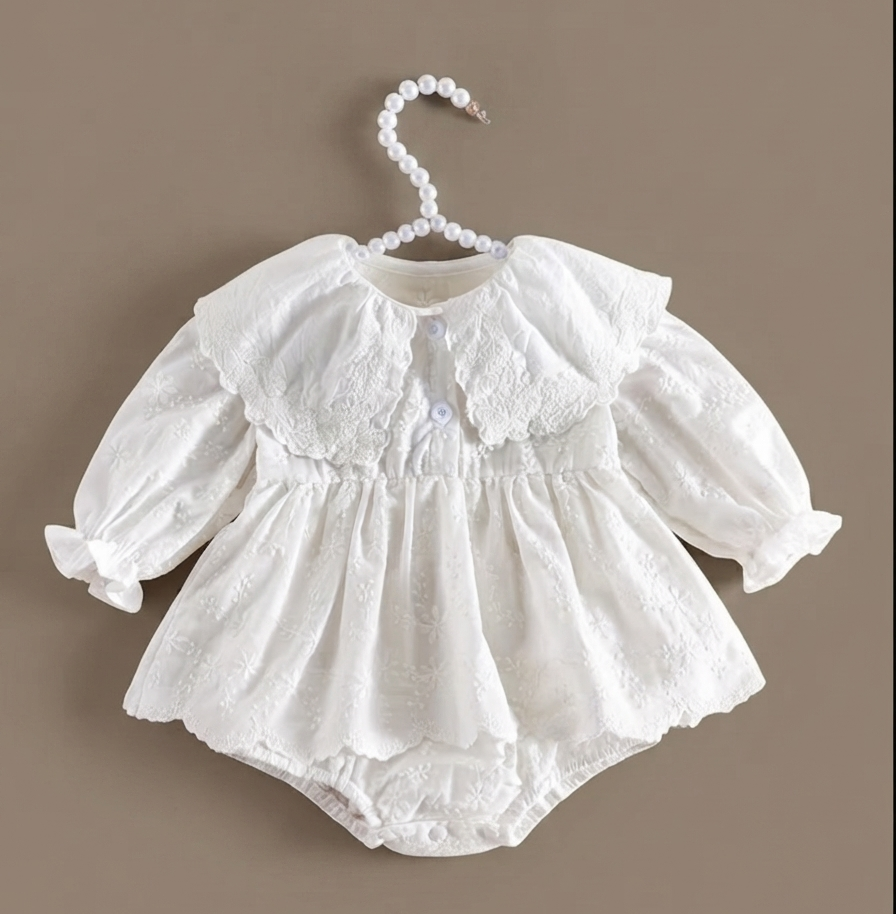 Floral Eyelet Bubble Romper