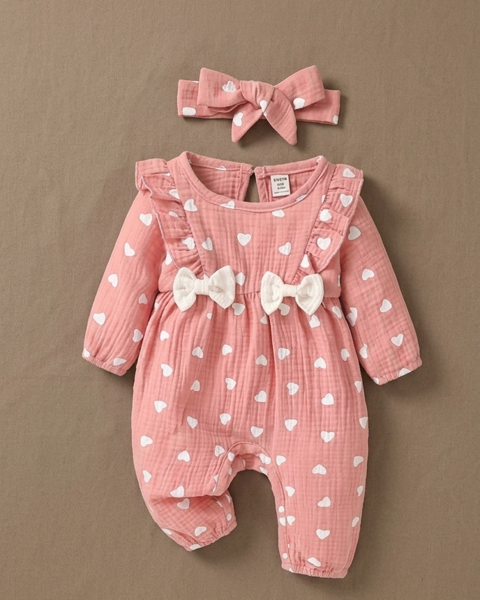 Blush Bow Heart Set