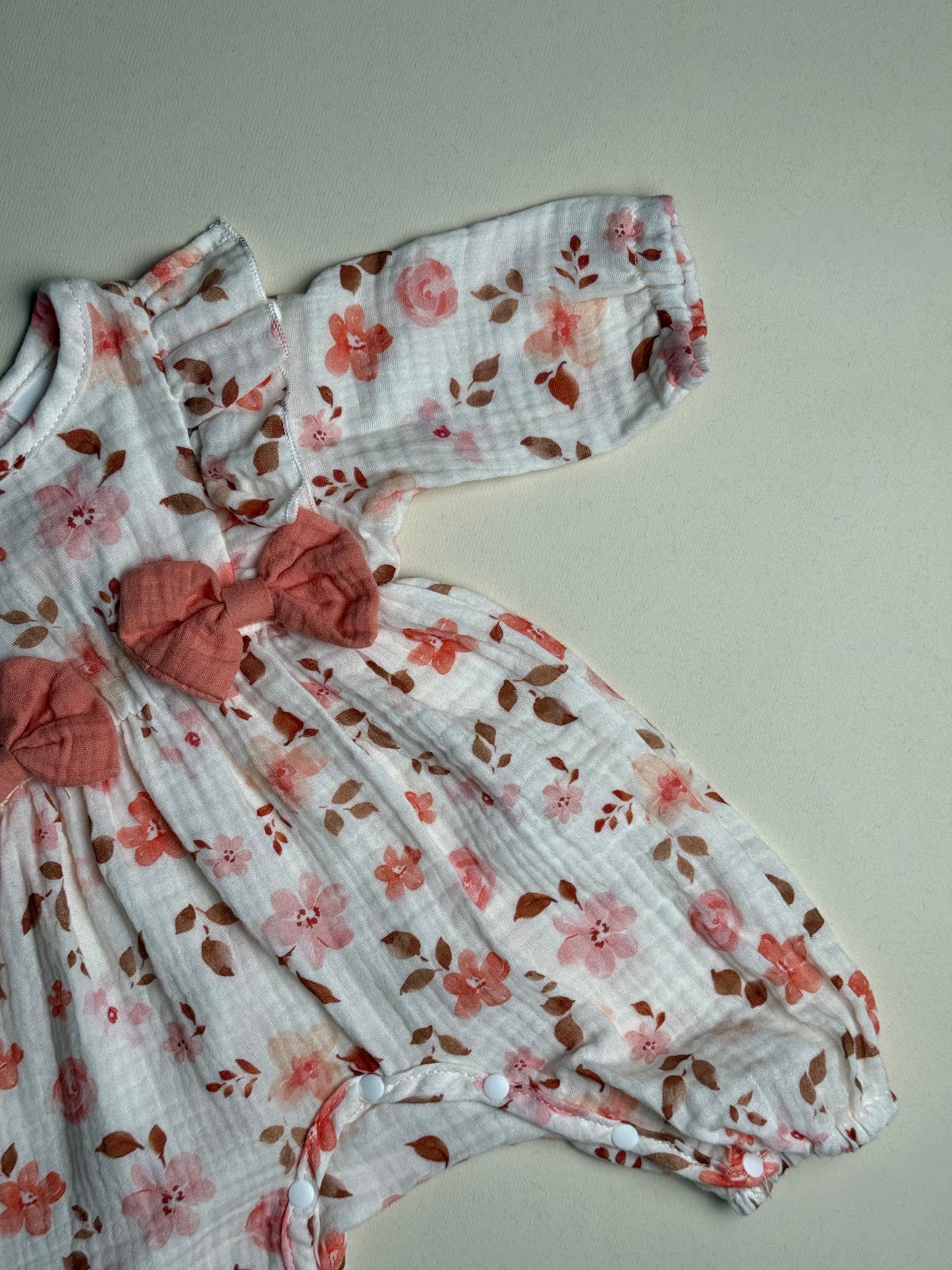 Peach Floral Romper