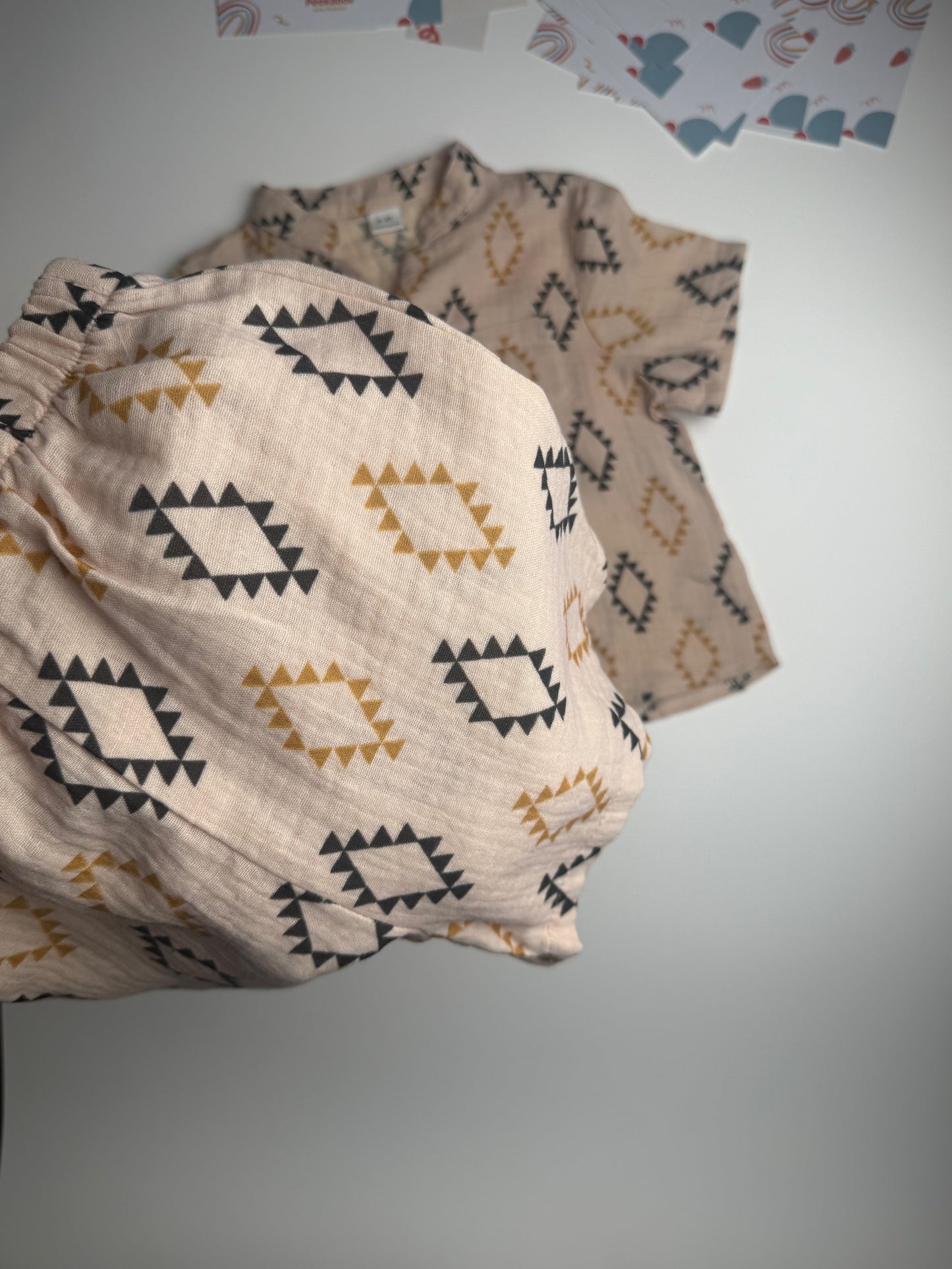 Boho Geometric Muslin Set