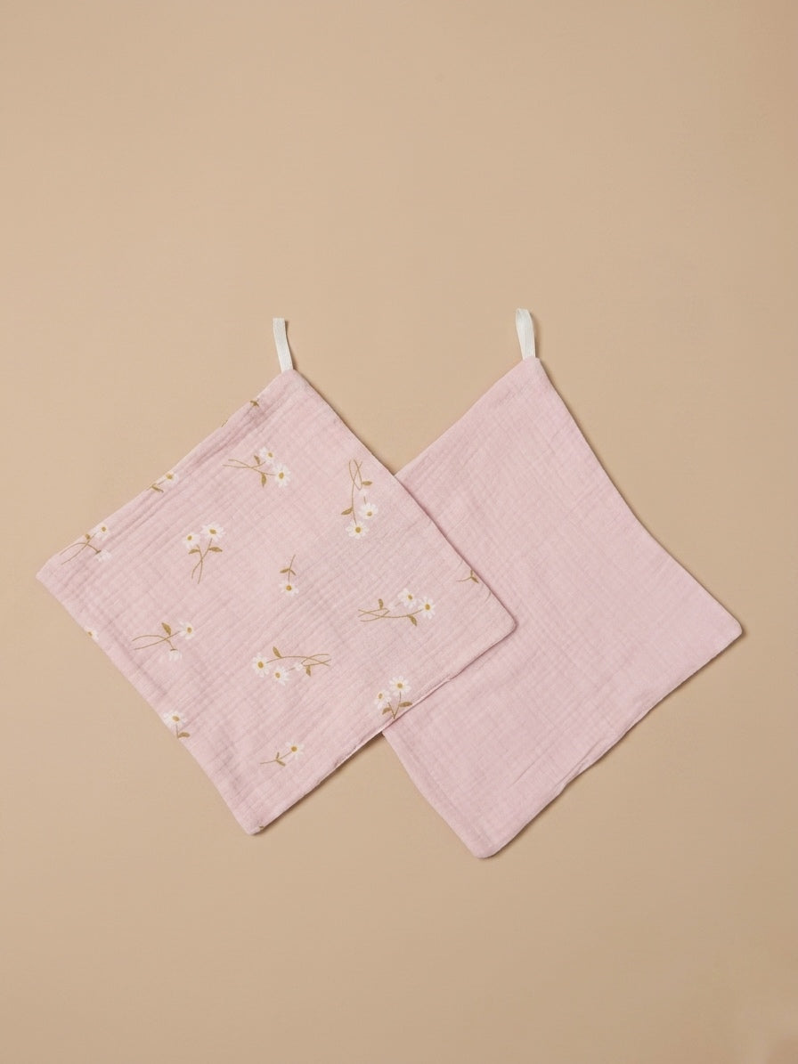 Meadow Pink Facetowel set of 2
