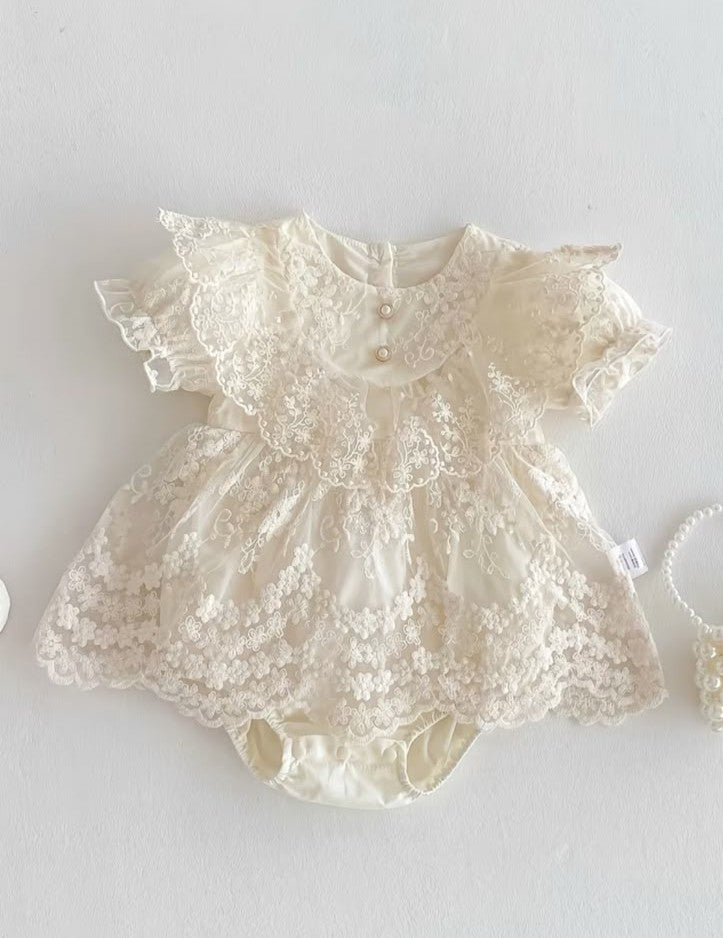 The Heirloom Guipure Lace Romper