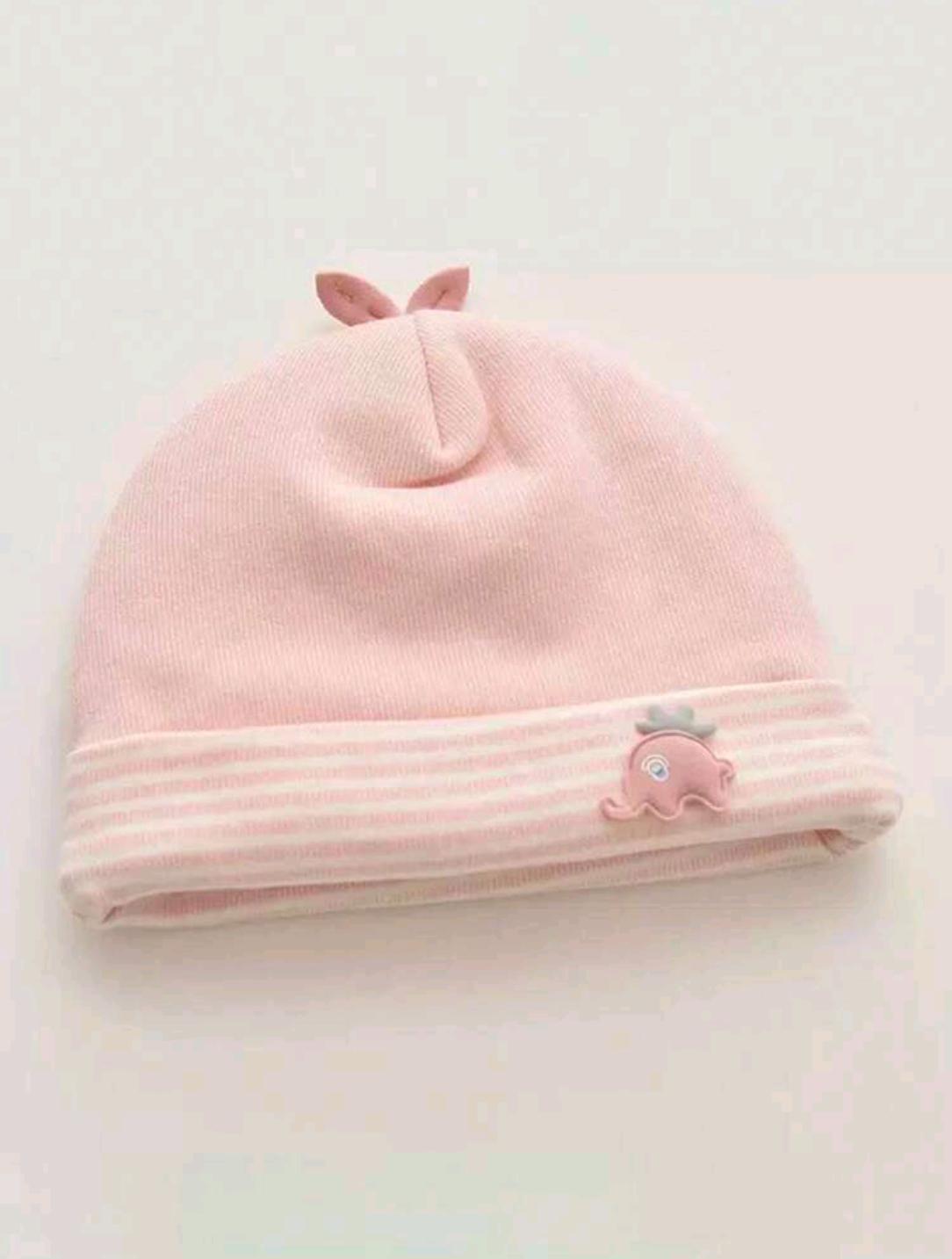 Little Elephant Baby Cap - Baby Pink