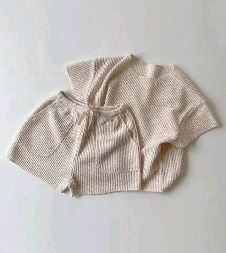 Minimalist Cream Knit Set