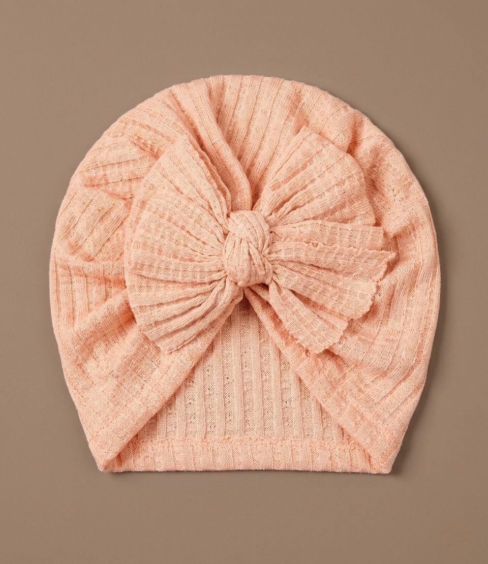 Soft Peach Turban Cap