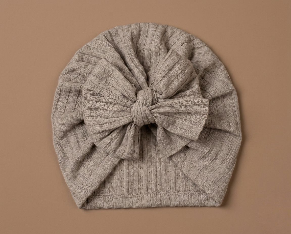 Taupe Turban Cap