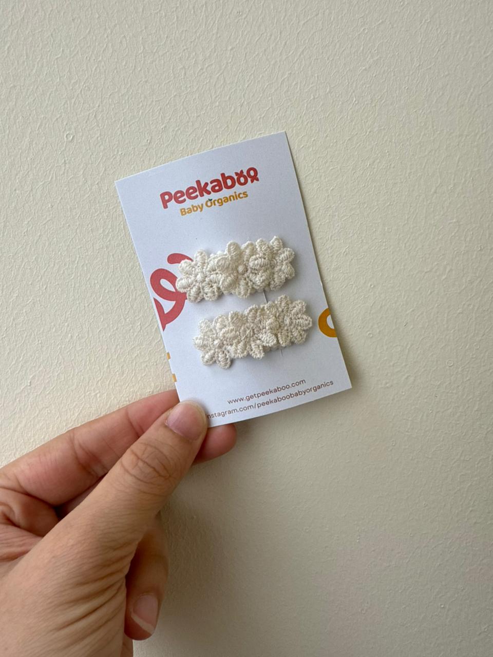 Floral Mini Clip - Cream