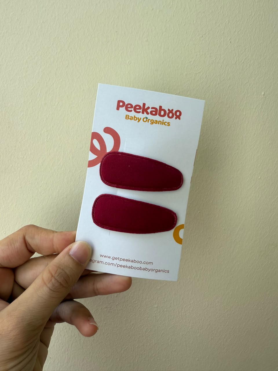 Maroon Mini Snap Clip