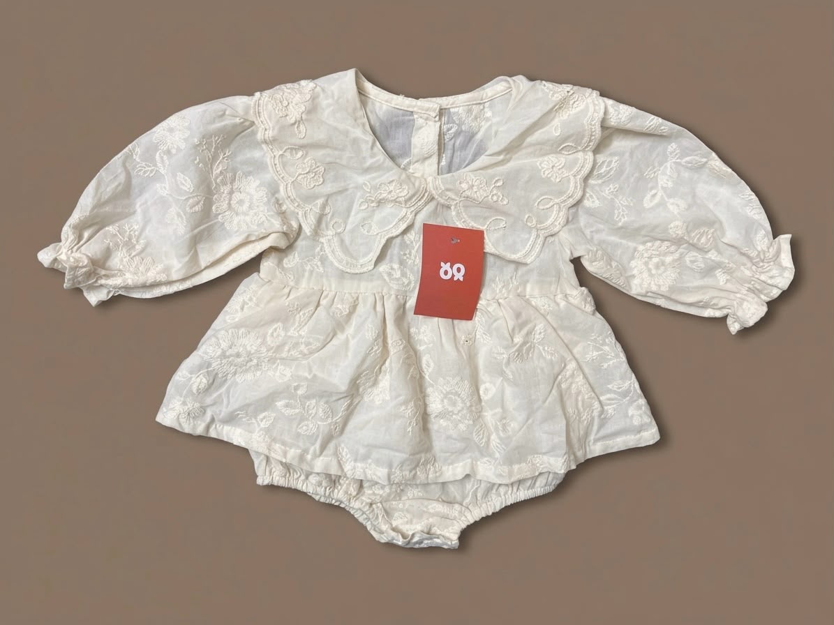 The Mademoiselle Broderie Romper