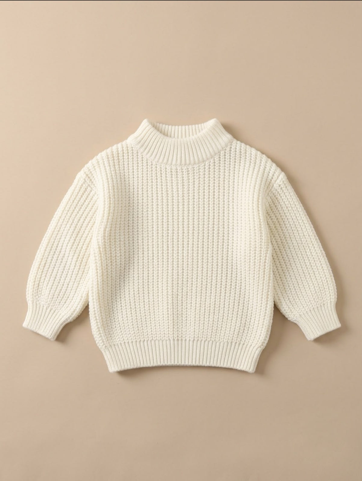 Classic Cream Ribbed Sweater