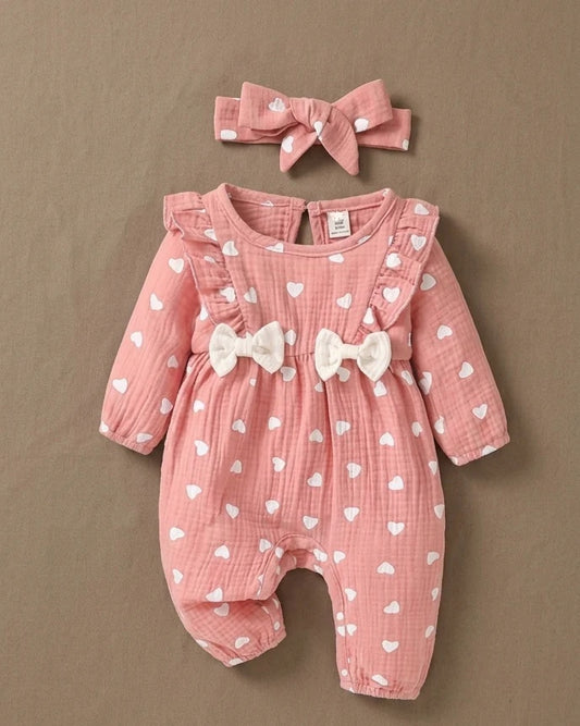 Blush Bow Heart Set
