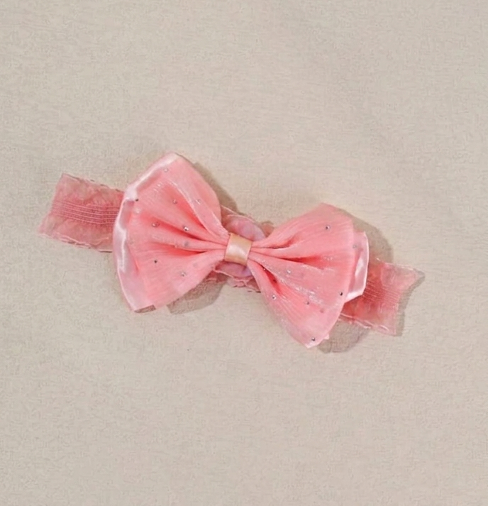 Girls headband - baby pink