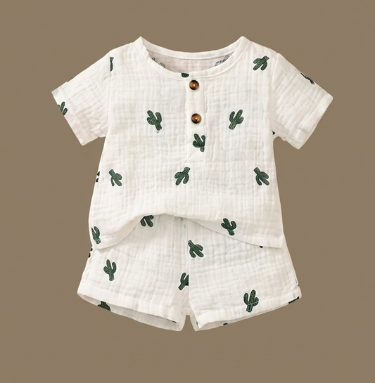 Cactus Printed Muslin Set