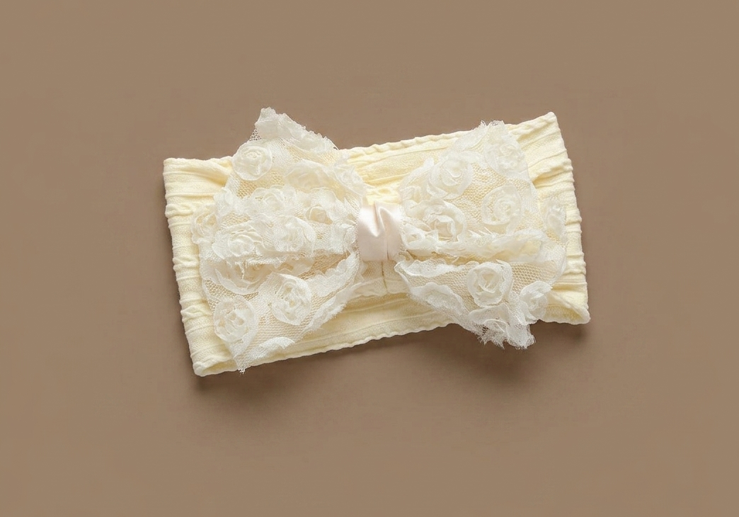 Rose Headband - Cream
