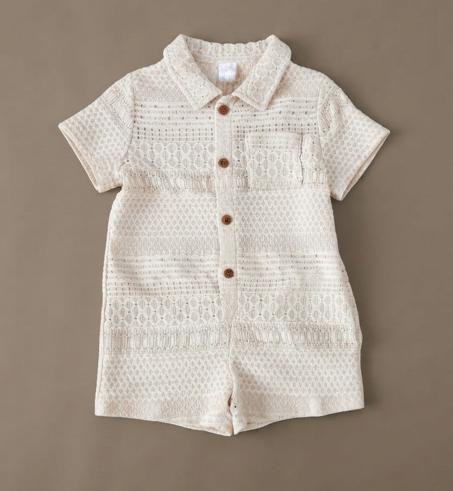 Textured Knit Romper