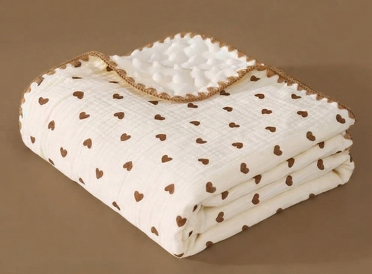 Muslin Cotton Bubble Blanket With Thread Work