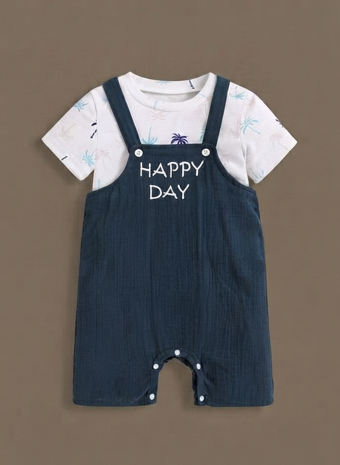 Happy Day Palm Romper