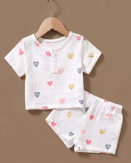 Coloured heart co-ord set