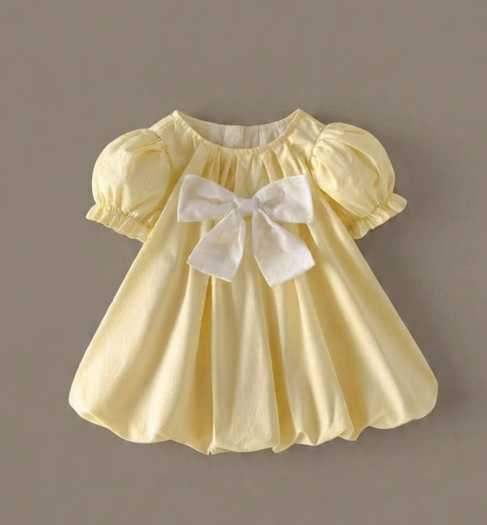 Lemon Drop Puff Dress
