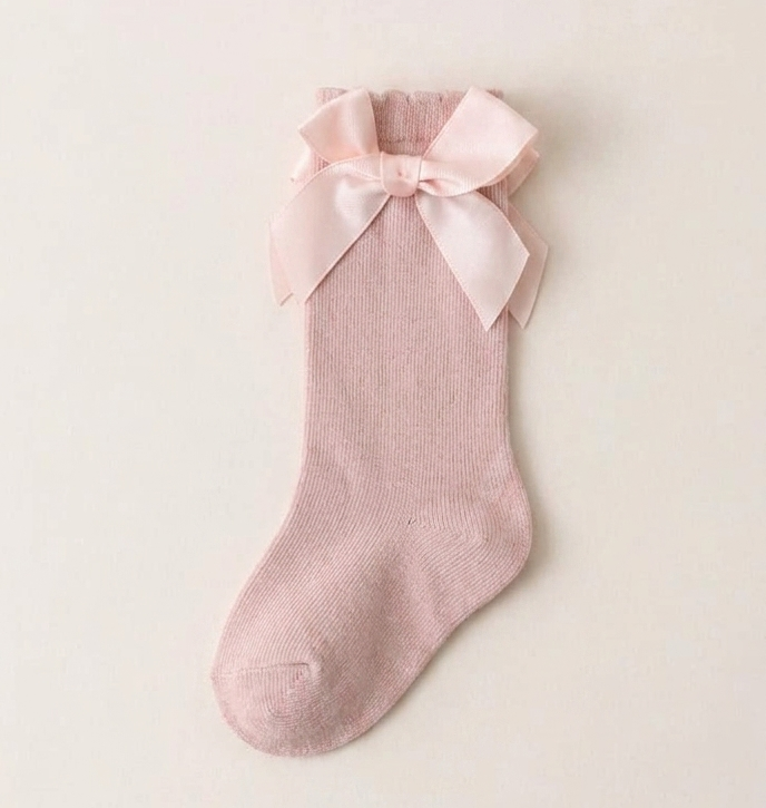 The Baby Pink Bow Socks