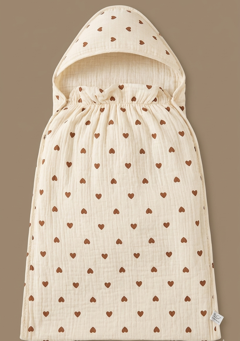 Heart Printed Receiving Blanket