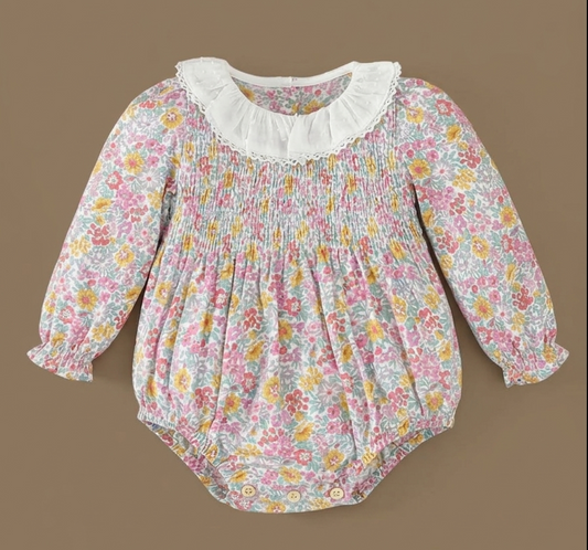 Victorian Floral Baby Outfit