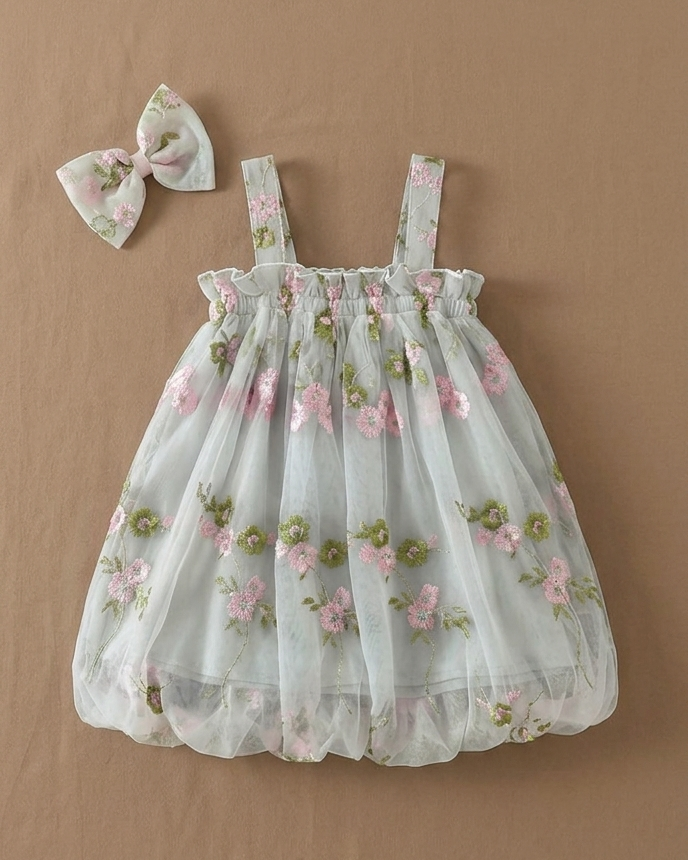 Petal Soft Embroidered Frock