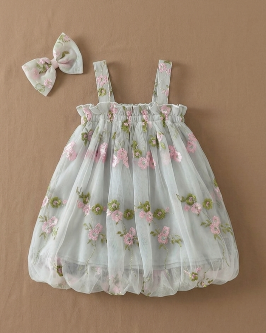 Petal Soft Embroidered Frock