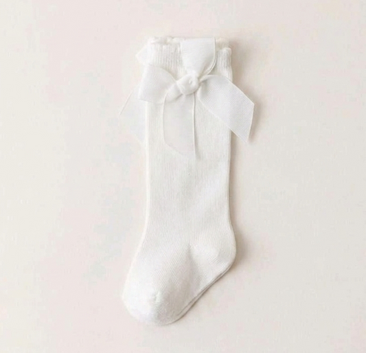 The White Bow Socks