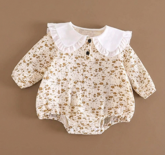 Organic cotton floral bodysuit