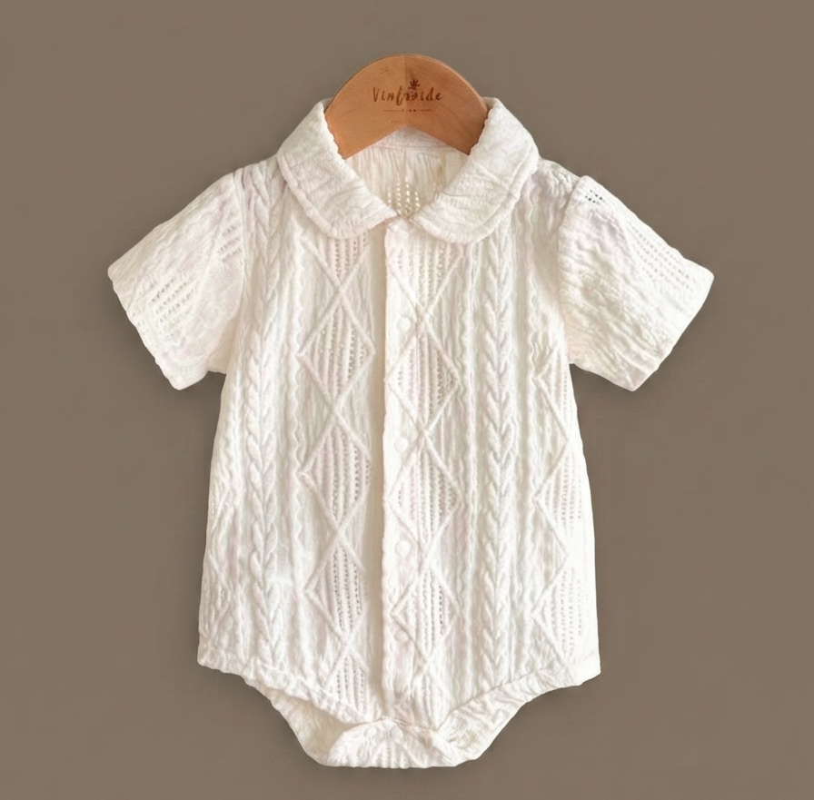 Quilted Cotton Peter Pan Romper