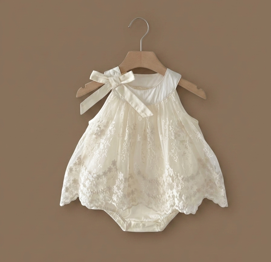 Embroidered bodysuit frock