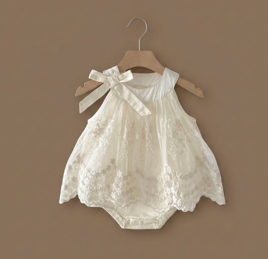 Embroidered bodysuit frock