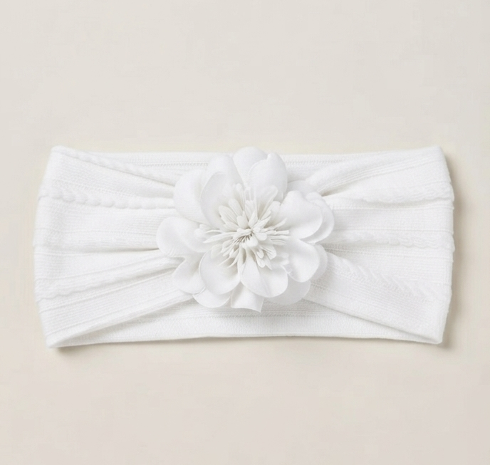 Floral Headband - White