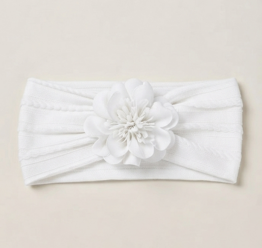 Floral Headband - White