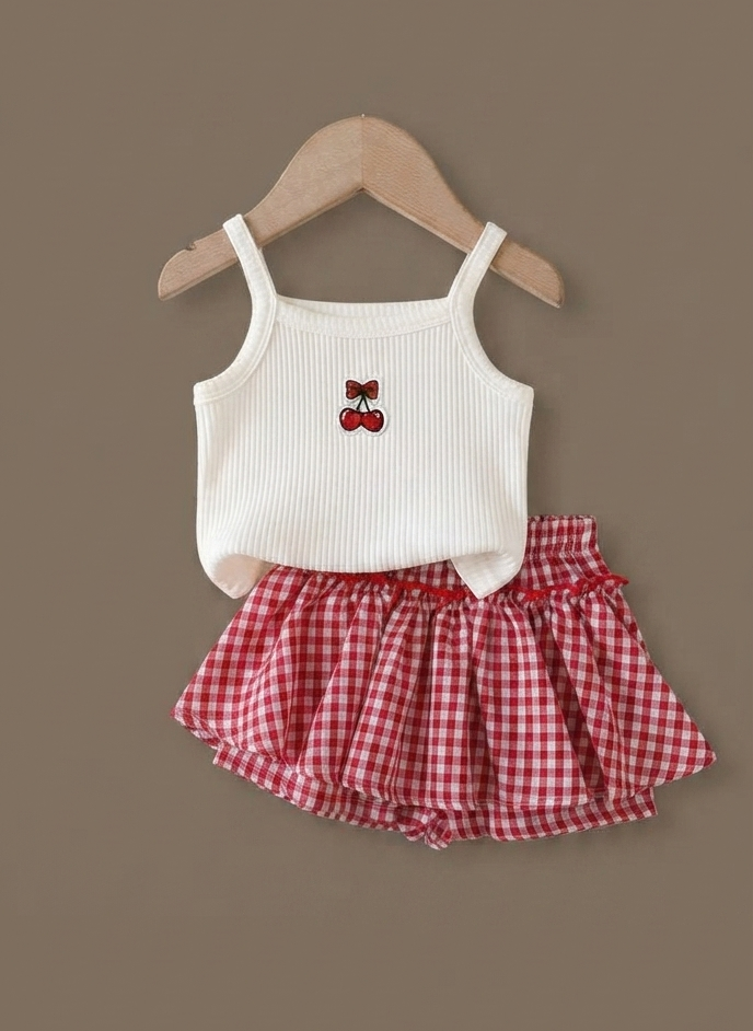 Little Berry Checkered Outfit