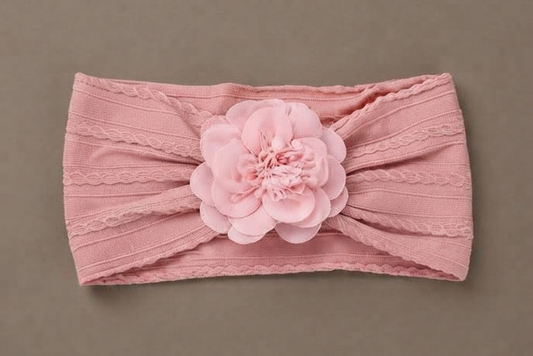 Floral Headband - Dusty Pink