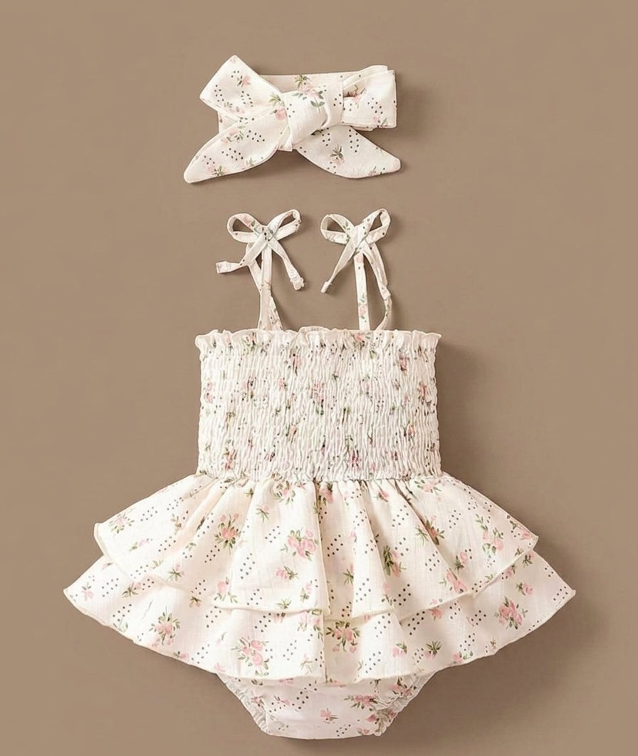 Sweetheart Rose Bud Bodysuit & Bow