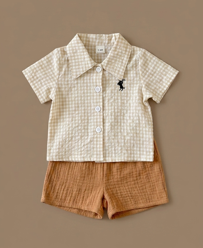 Neutral Gingham & Earth-Tone Explorer Set