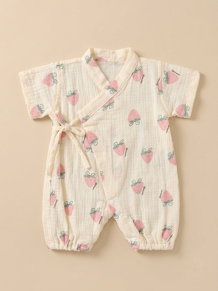Kimono Romper - Strawberry