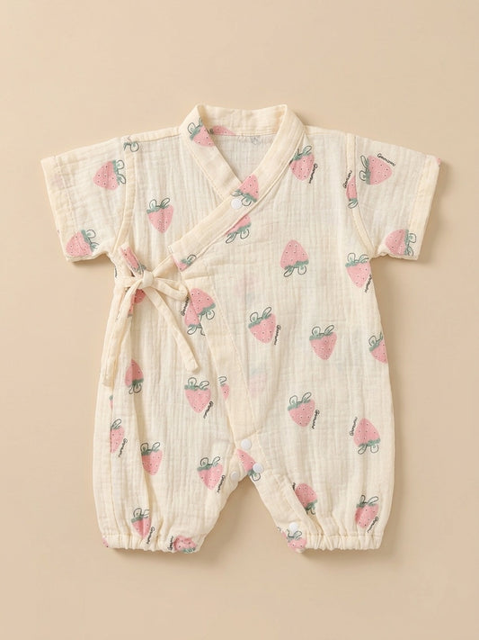 Kimono Romper - Strawberry