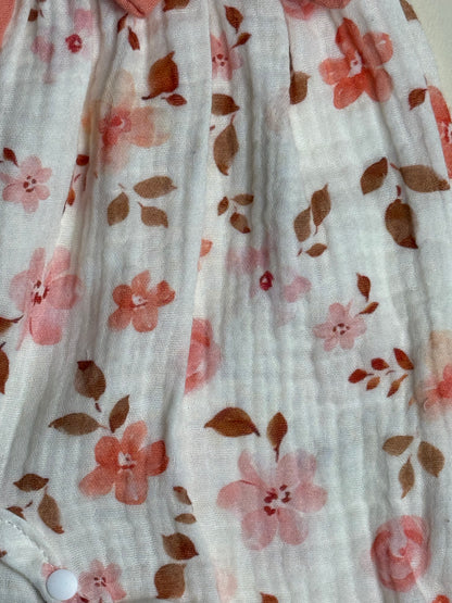 Peach Floral Romper